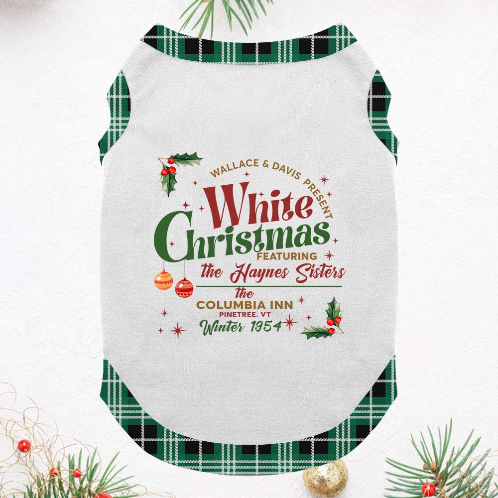 White Christmas Winter Family Pajamas With Dog White Christmas Winter Family Pajamas With Dog