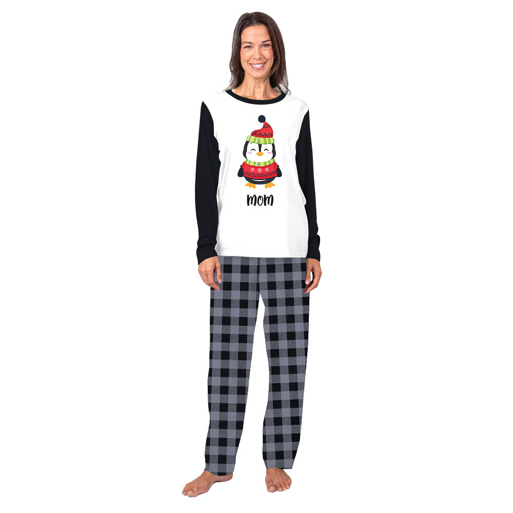 Customizable Christmas Penguin Family Pajamas With Plus Size Customizable Christmas Penguin Family Pajamas With Plus Size