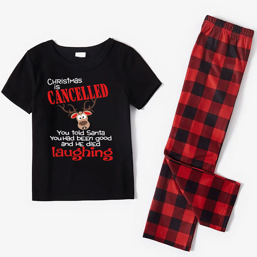 Funny Reindeer Pajamas For The Family Christmas Short Sleeves Funny Reindeer Pajamas For The Family Christmas Short Sleeves