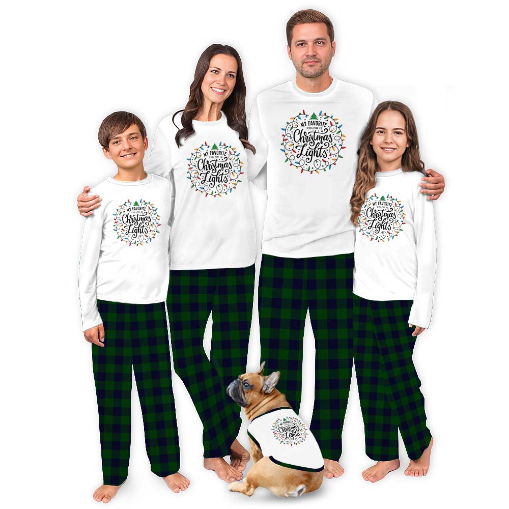 My Favorite Color Is Christmas Lights Pajama Sets Green Navy Plaid My Favorite Color Is Christmas Lights Pajama Sets Green Navy Plaid