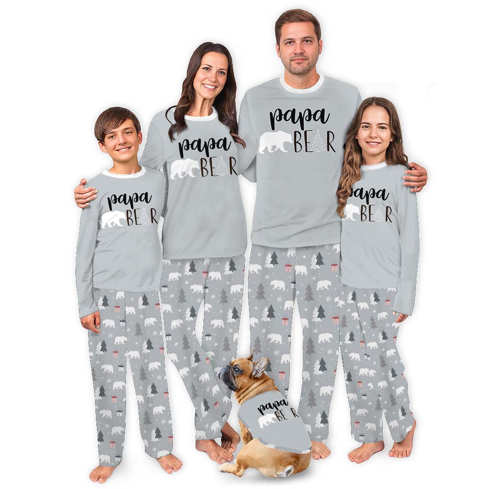 Personalized Family Bear Matching Christmas PJs With Names Personalized Family Bear Matching Christmas PJs With Names