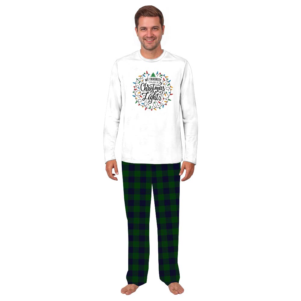 My Favorite Color Is Christmas Lights Pajama Sets Green Navy Plaid My Favorite Color Is Christmas Lights Pajama Sets Green Navy Plaid