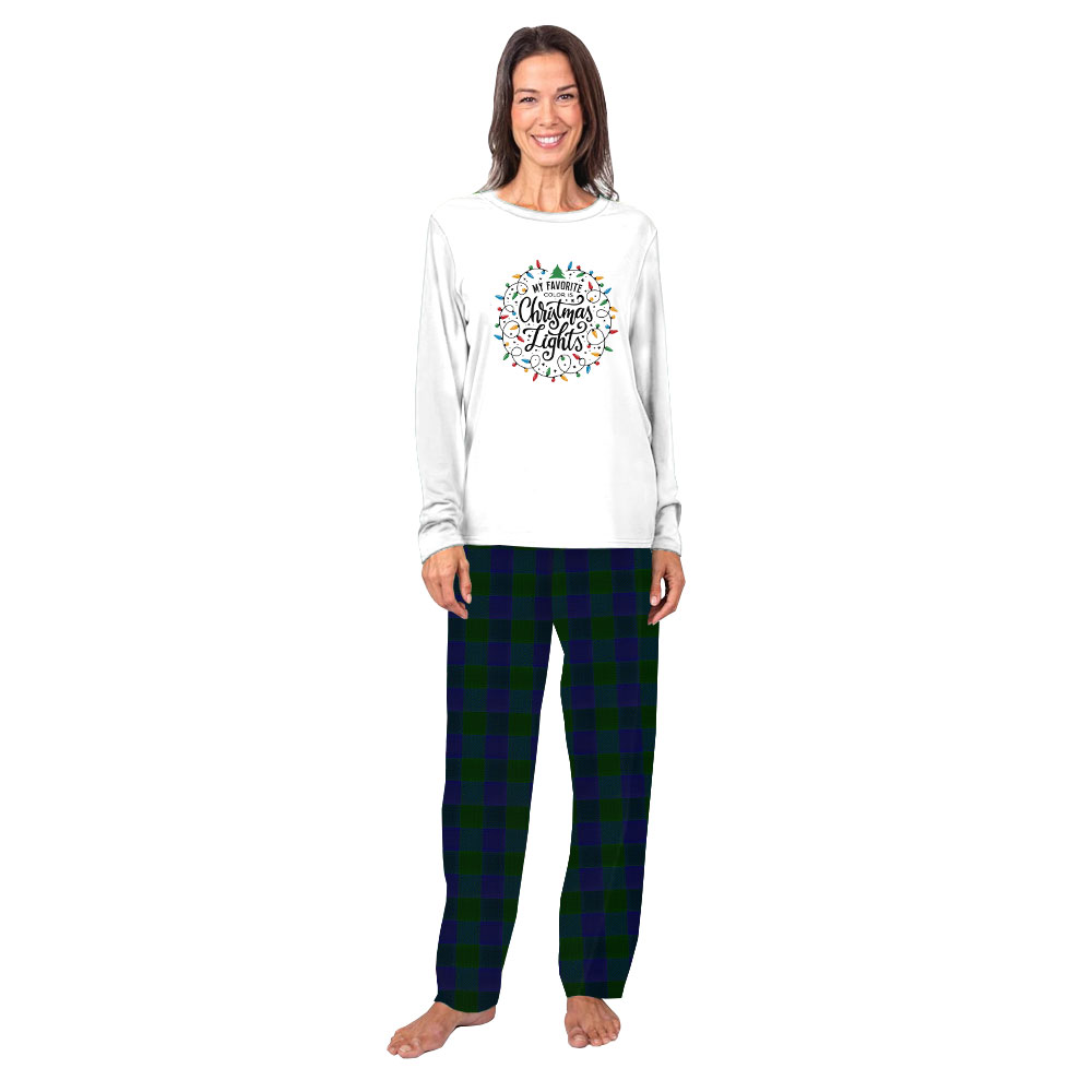 My Favorite Color Is Christmas Lights Pajama Sets Green Navy Plaid My Favorite Color Is Christmas Lights Pajama Sets Green Navy Plaid