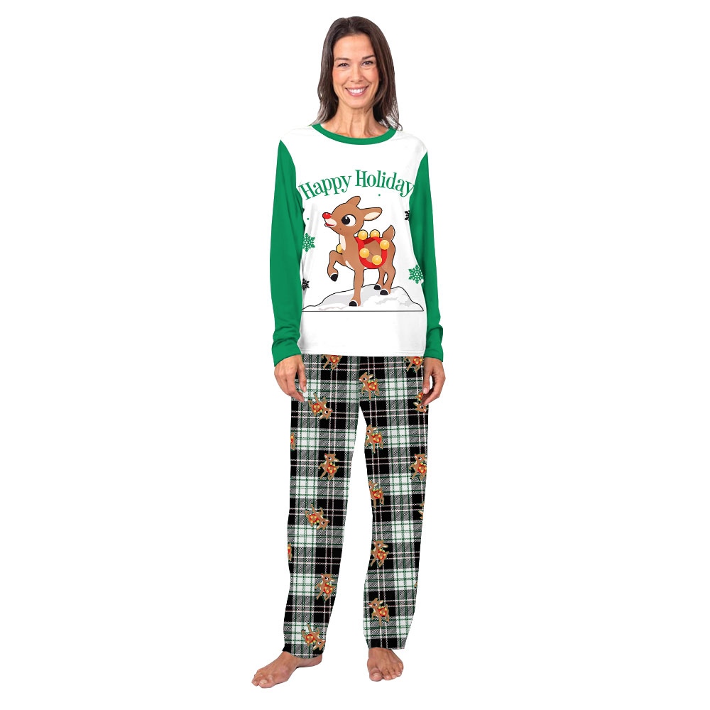 Rudolph Red Nosed Reindeer Christmas Family Pjs Plaid