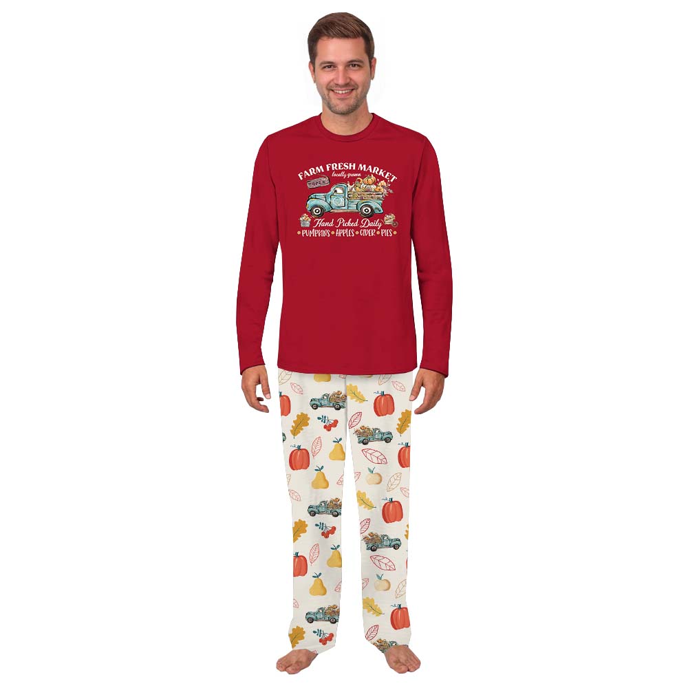 Festive Truck Matching Family Fall Pajamas