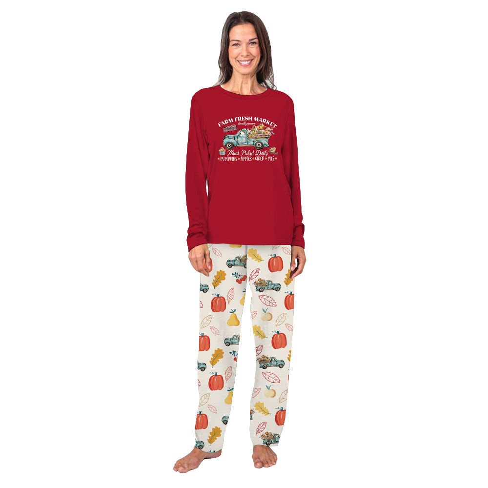 Festive Truck Matching Family Fall Pajamas