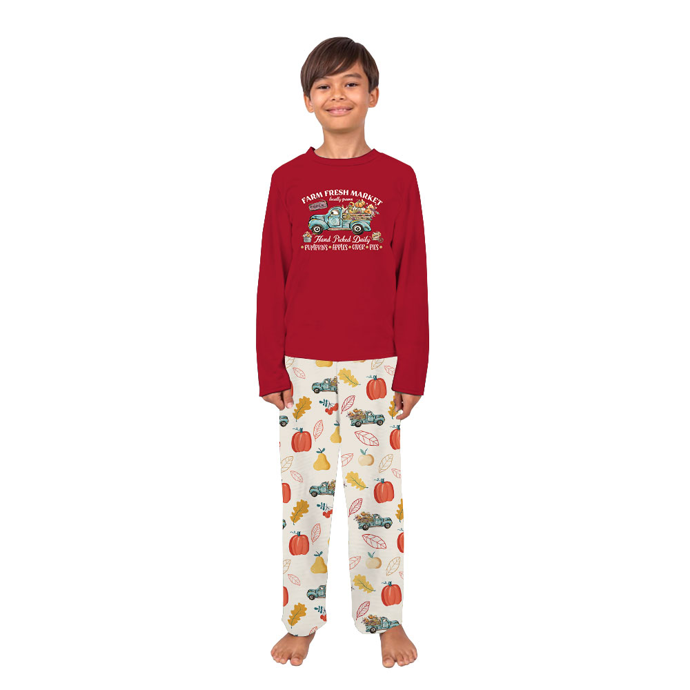 Festive Truck Matching Family Fall Pajamas
