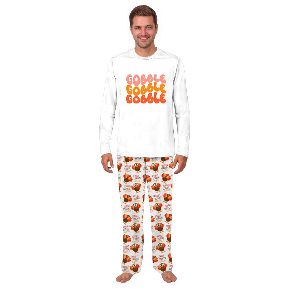 Playful Gobble Matching Thanksgiving PJs Tops and Bottoms Playful Gobble Matching Thanksgiving PJs Tops and Bottoms