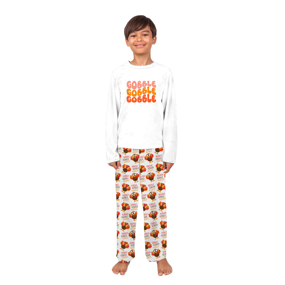Playful Gobble Matching Thanksgiving PJs Tops and Bottoms Playful Gobble Matching Thanksgiving PJs Tops and Bottoms