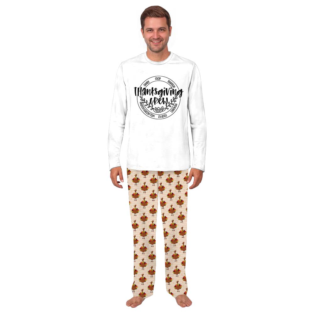 Crew Matching Thanksgiving Pajamas Tops And Pants Crew Matching Thanksgiving Pajamas Tops And Pants