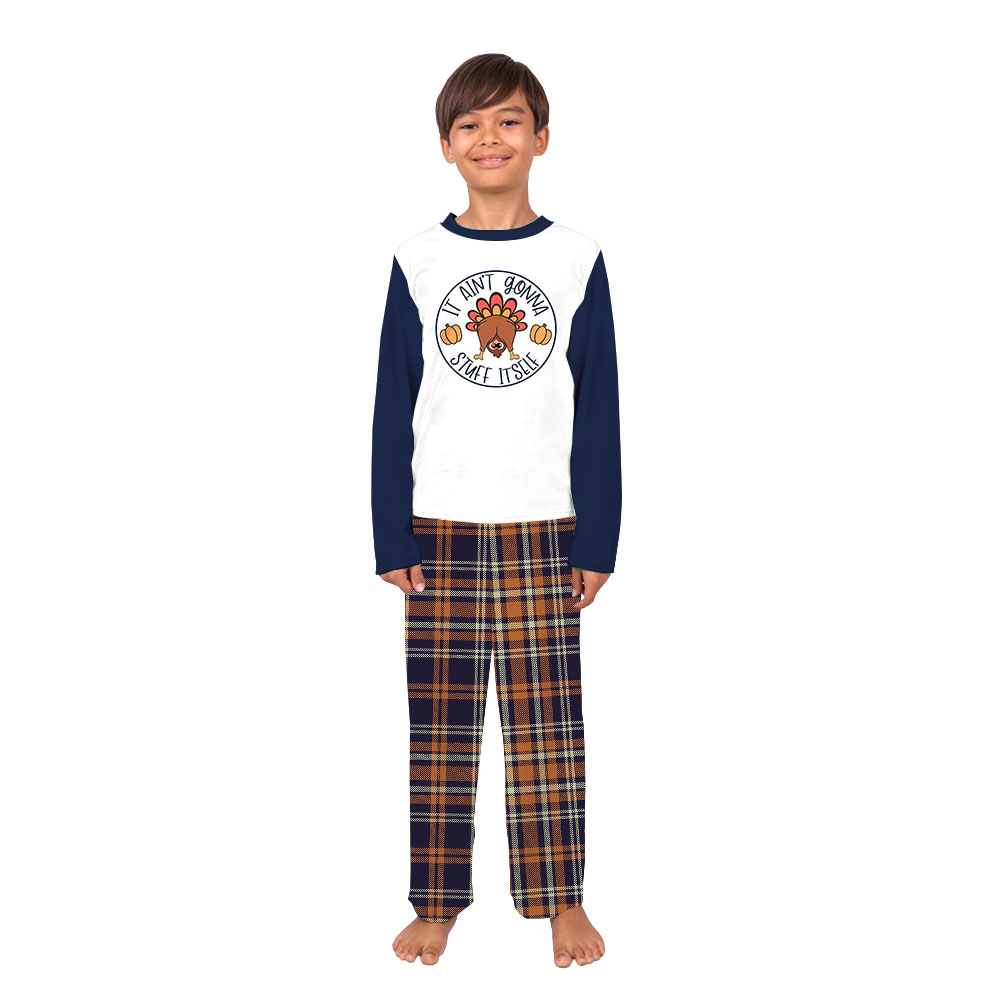 Funny Turkey Thanksgiving Pajamas It Ain't Gonna Stuff Itself Funny Turkey Thanksgiving Pajamas It Ain't Gonna Stuff Itself