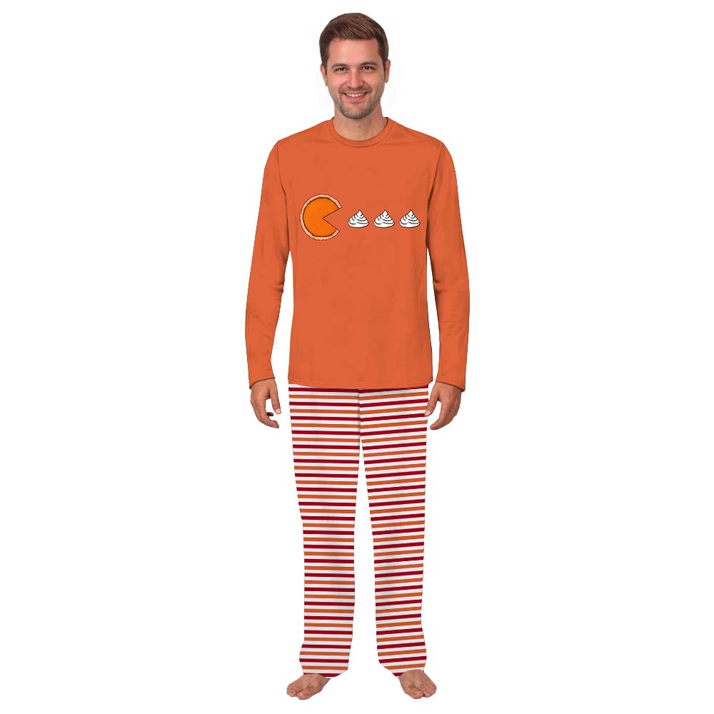 Pumpkin Pie Family Thanksgiving Jammies Orange Striped