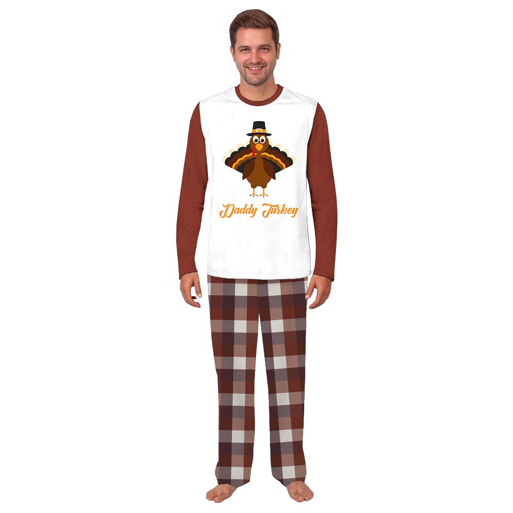 Customized Turkey Thanksgiving Jammies For Family Plaid Customized Turkey Thanksgiving Jammies For Family Plaid
