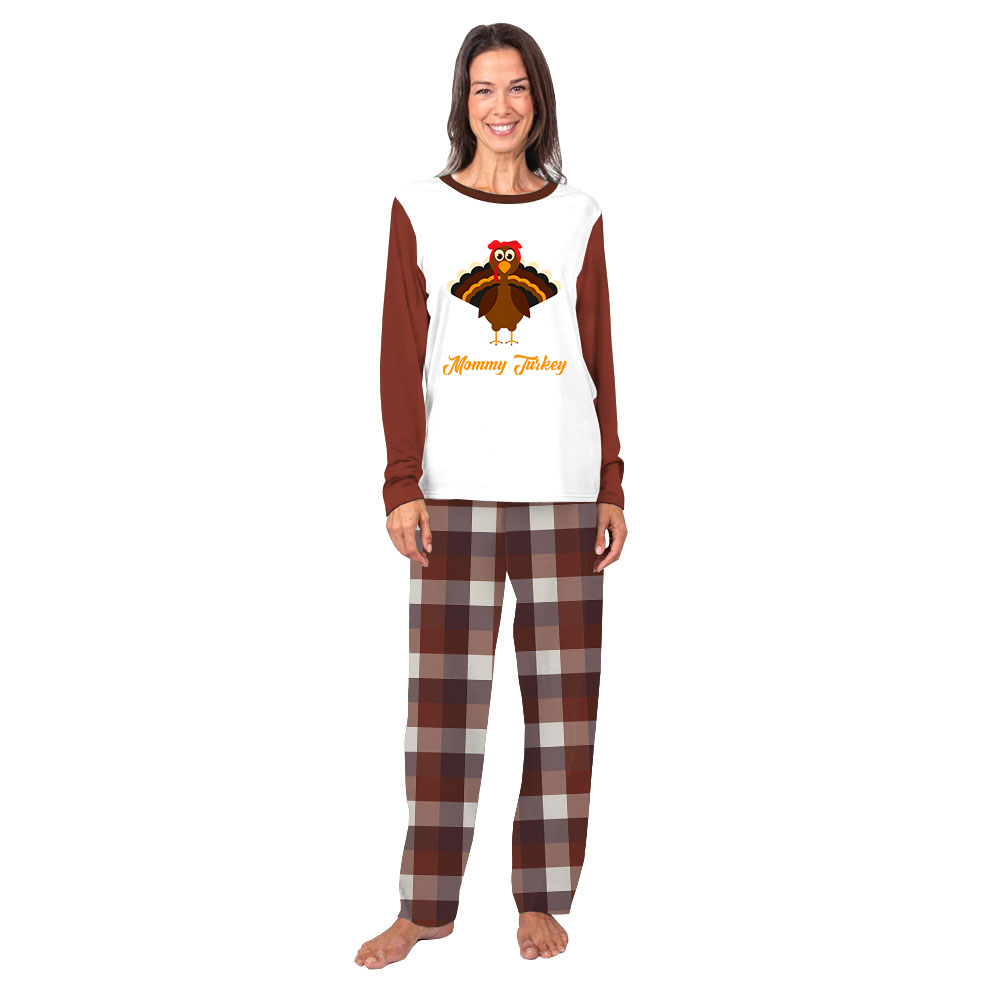 Customized Turkey Thanksgiving Jammies For Family Plaid Customized Turkey Thanksgiving Jammies For Family Plaid