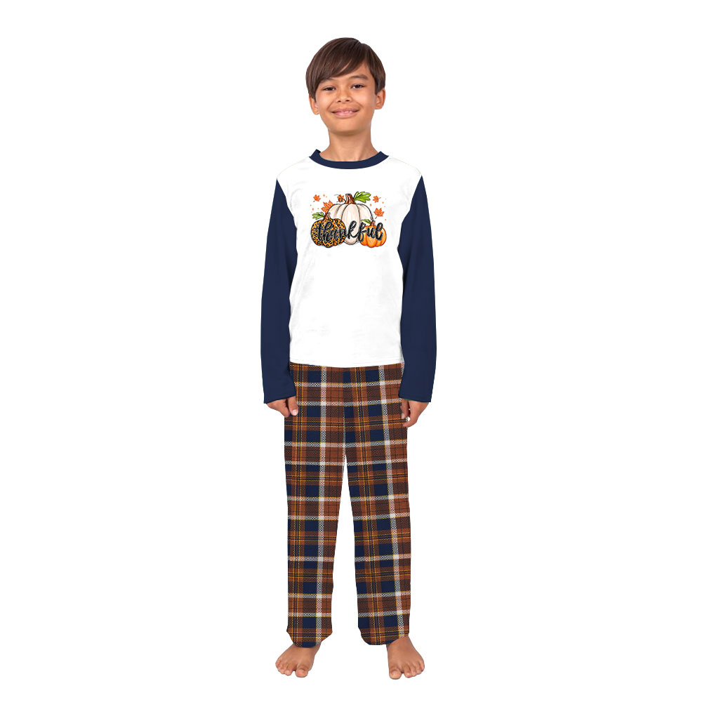 Matching Family Pumpkin Thankful Thanksgiving Pajamas Matching Family Pumpkin Thankful Thanksgiving Pajamas