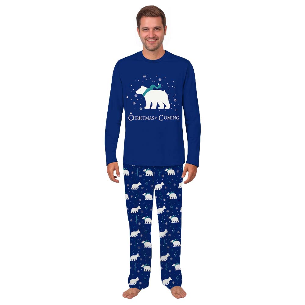 Cute Bear Family Pajamas Matching Christmas Blue Cute Bear Family Pajamas Matching Christmas Blue