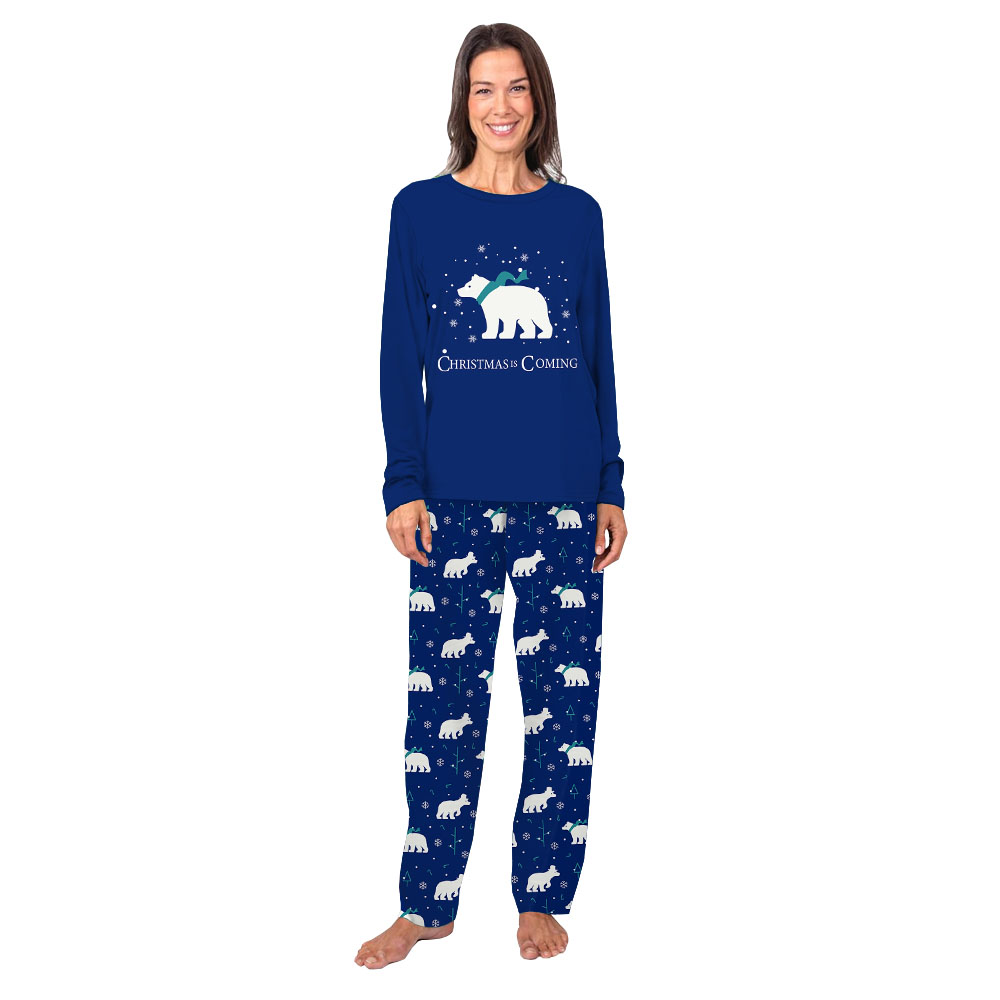 Cute Bear Family Pajamas Matching Christmas Blue Cute Bear Family Pajamas Matching Christmas Blue