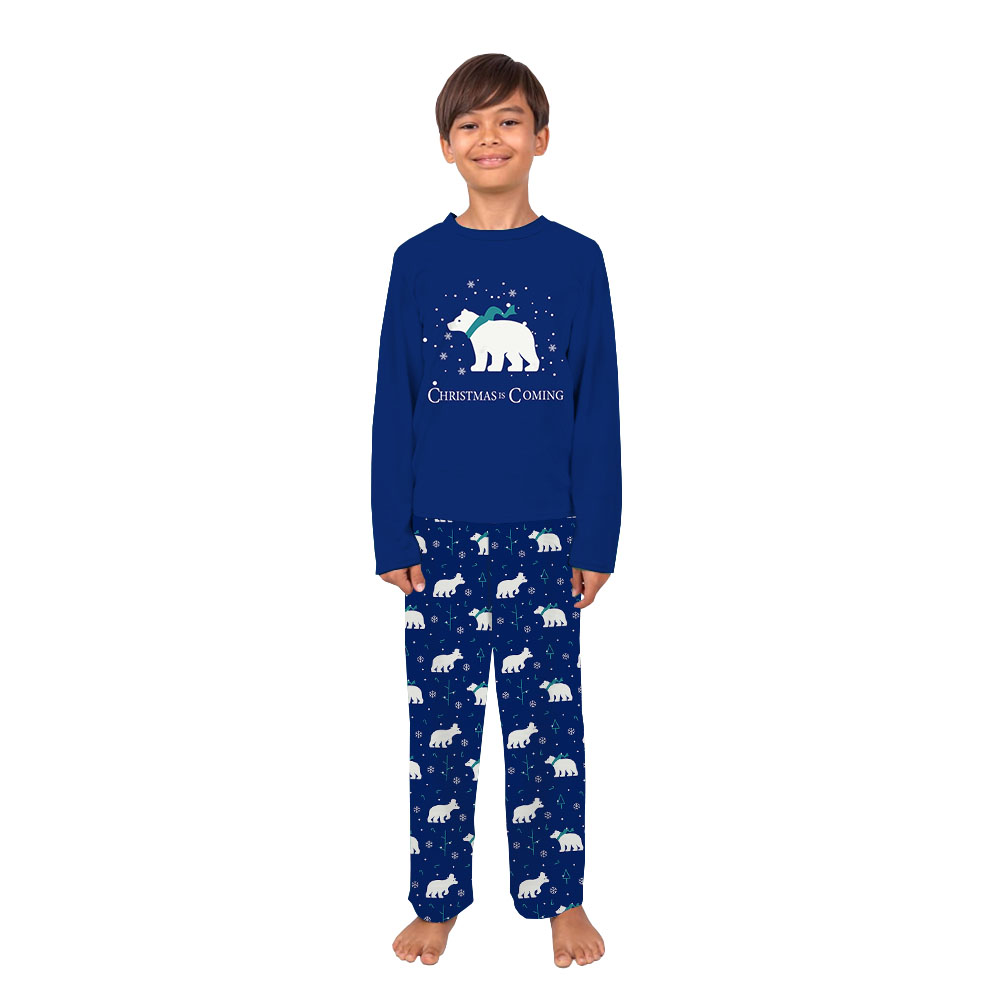 Cute Bear Family Pajamas Matching Christmas Blue Cute Bear Family Pajamas Matching Christmas Blue