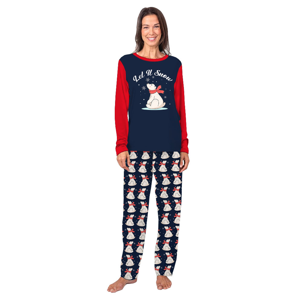 Let It Snow Bear Christmas Holiday Pajamas Let It Snow Bear Christmas Holiday Pajamas
