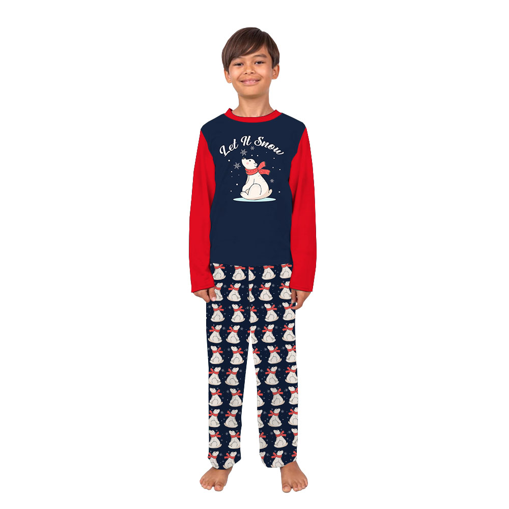 Let It Snow Bear Christmas Holiday Pajamas Let It Snow Bear Christmas Holiday Pajamas