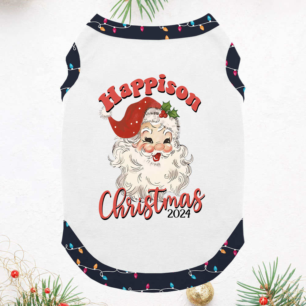 Santa Family Christmas Pajamas Short Sleeves With Name 2024 Santa Family Christmas Pajamas Short Sleeves With Name 2024