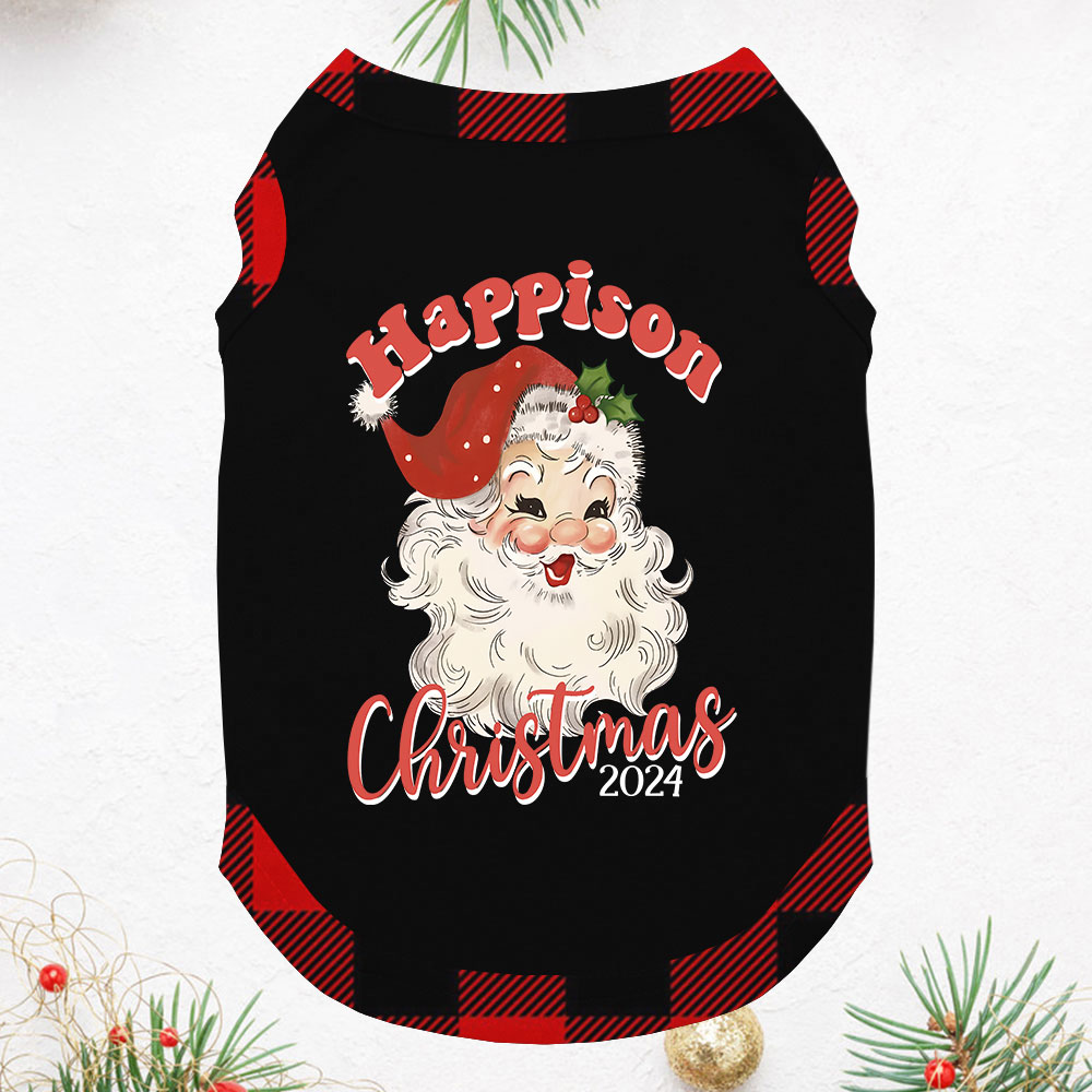 Vintage Santa Christmas Pajamas Black Red Buffalo Plaid Vintage Santa Christmas Pajamas Black Red Buffalo Plaid