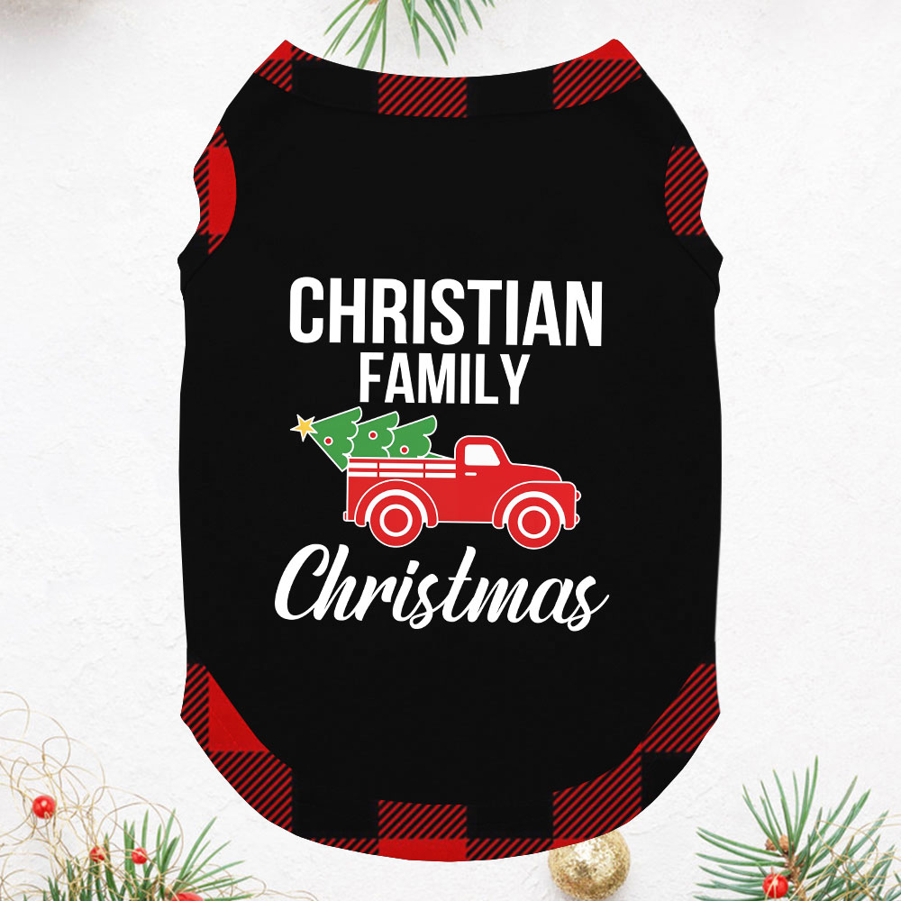 Vintage Red Truck Christmas Pajamas Short Sleeves Vintage Red Truck Christmas Pajamas Short Sleeves