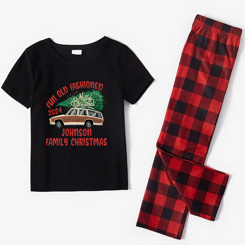 Customizable Truck With Christmas Tree Family Pjs Short Sleeves Customizable Truck With Christmas Tree Family Pjs Short Sleeves