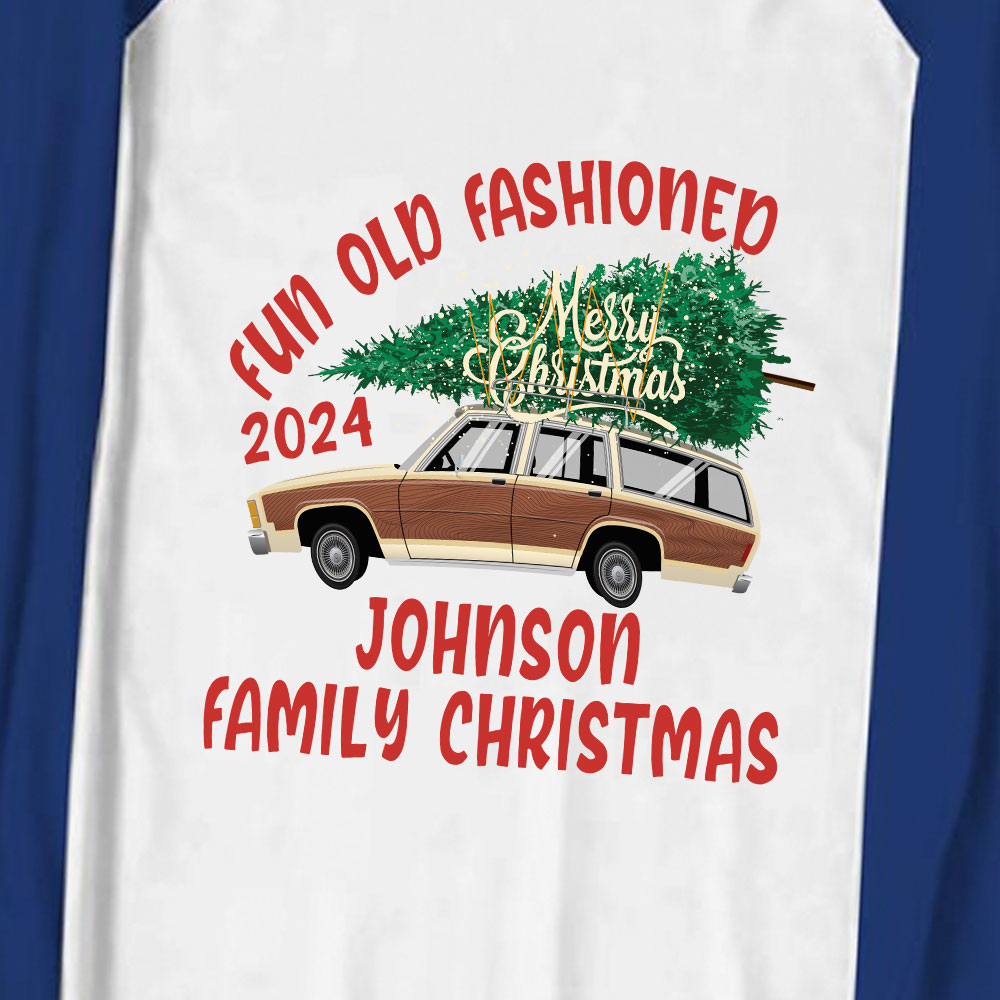 Custom Family Name Christmas Pajamas With Truck And Tree 2024 Custom Family Name Christmas Pajamas With Truck And Tree 2024