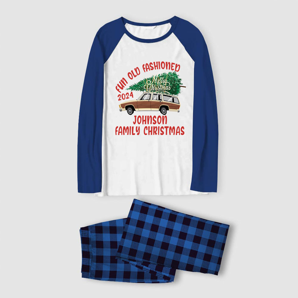 Custom Family Name Christmas Pajamas With Truck And Tree 2024 Custom Family Name Christmas Pajamas With Truck And Tree 2024