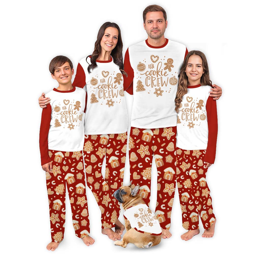 Cookie Crew Matchy Christmas Pjs With Dog Cookie Crew Matchy Christmas Pjs With Dog