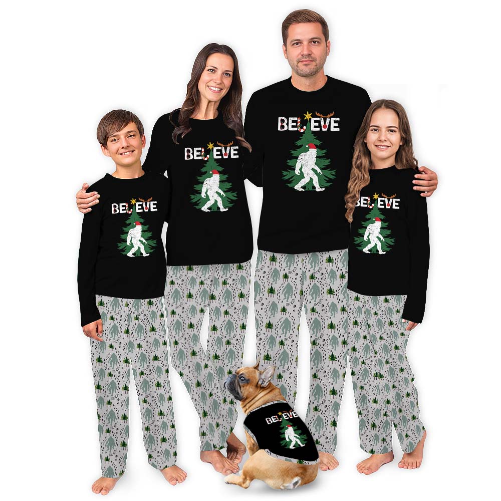 Sasquatch Believe Matching Family Christmas Jammies Sasquatch Believe Matching Family Christmas Jammies