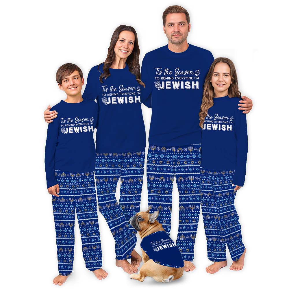 Tis The Season Jewish Hanukkah Pj For Family And Dog Tis The Season Jewish Hanukkah Pj For Family And Dog