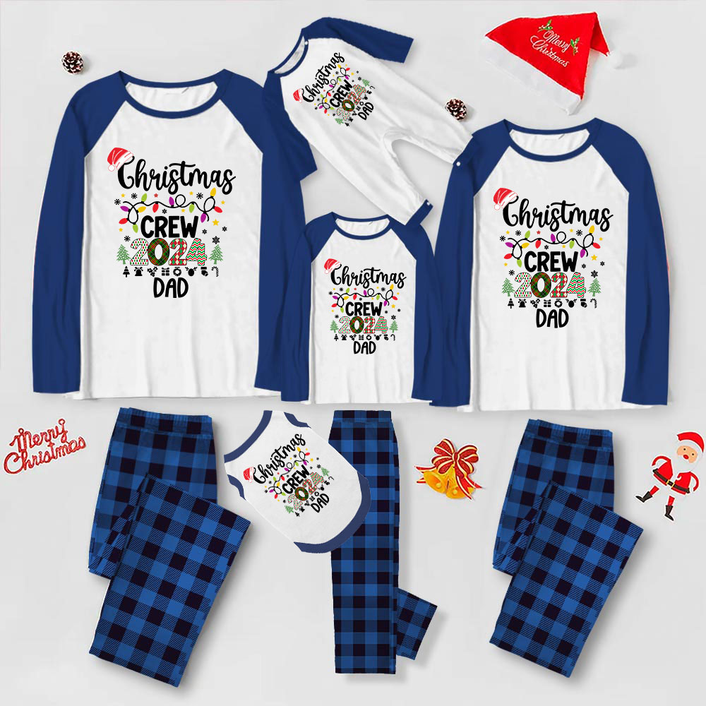 Customized Name Christmas Crew Holiday Pajamas 2024