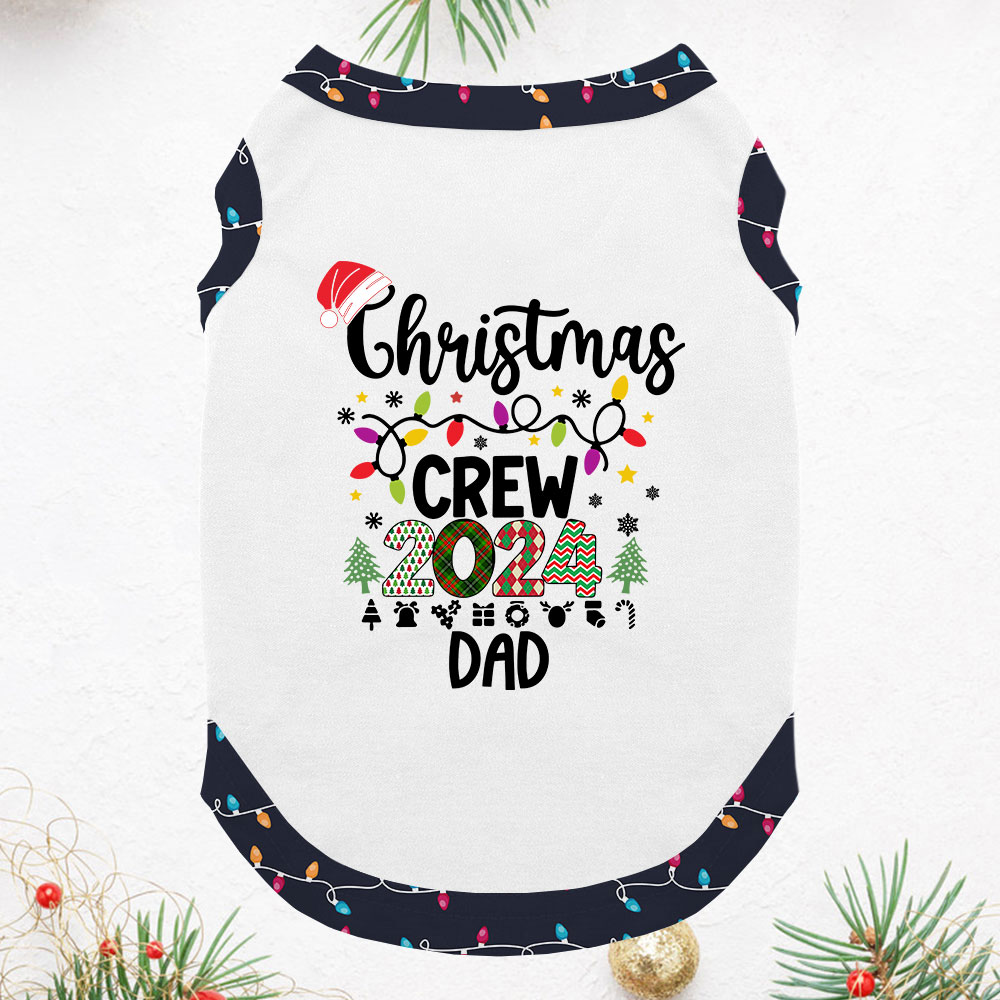 Personalized Name Christmas Crew Family Jammies 2024 Short Sleeves Personalized Name Christmas Crew Family Jammies 2024 Short Sleeves