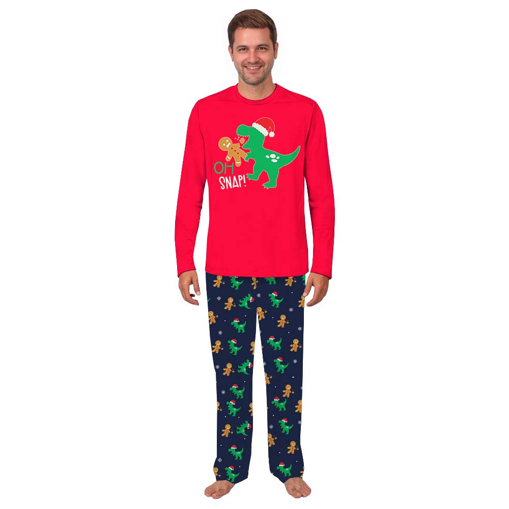 Dinosaur Cookie Long Sleeve Matching Family Christmas Pajamas Dinosaur Cookie Long Sleeve Matching Family Christmas Pajamas