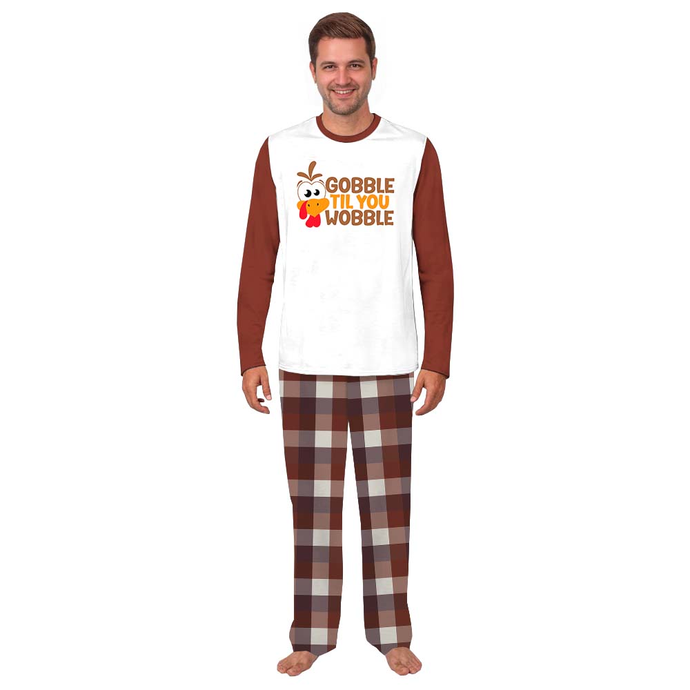 Turkey Thanksgiving Family Pajamas Gobble Til You Wobble Turkey Thanksgiving Family Pajamas Gobble Til You Wobble
