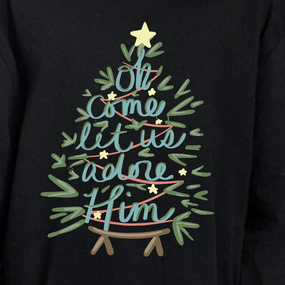 Let Us Adore Him Religious Family Christmas Pajamas Cotton Let Us Adore Him Religious Family Christmas Pajamas Cotton