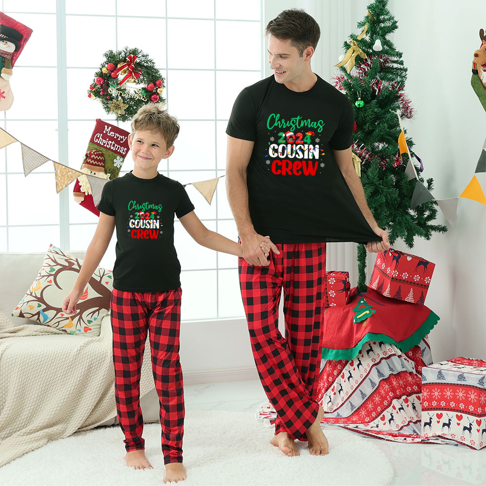 Cousin Crew Christmas Jammies Adult &amp; Kid Short Sleeves