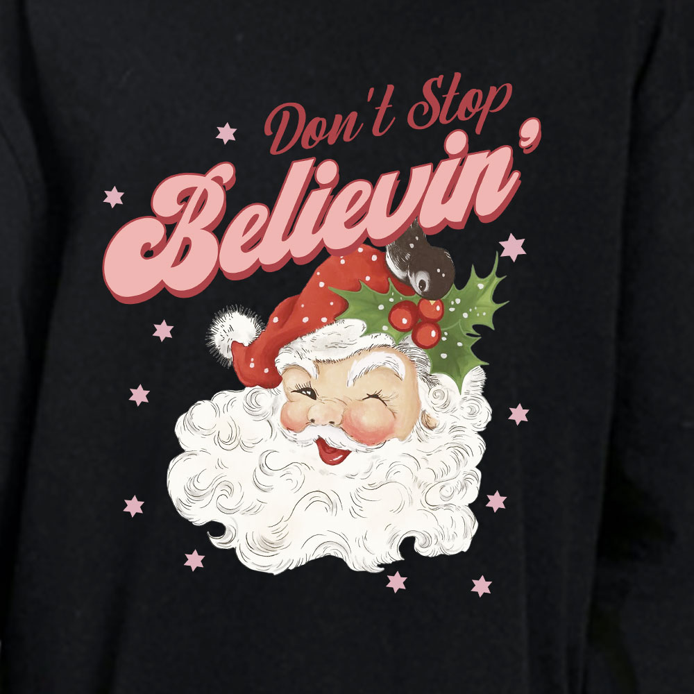 Unique Believe Santa Christmas Jammies Short Sleeves Unique Believe Santa Christmas Jammies Short Sleeves
