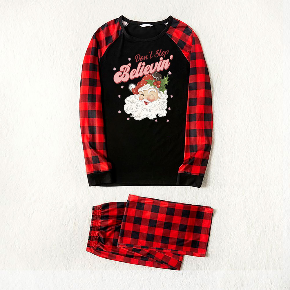 Believe Santa Christmas Pajamas With Plus Size