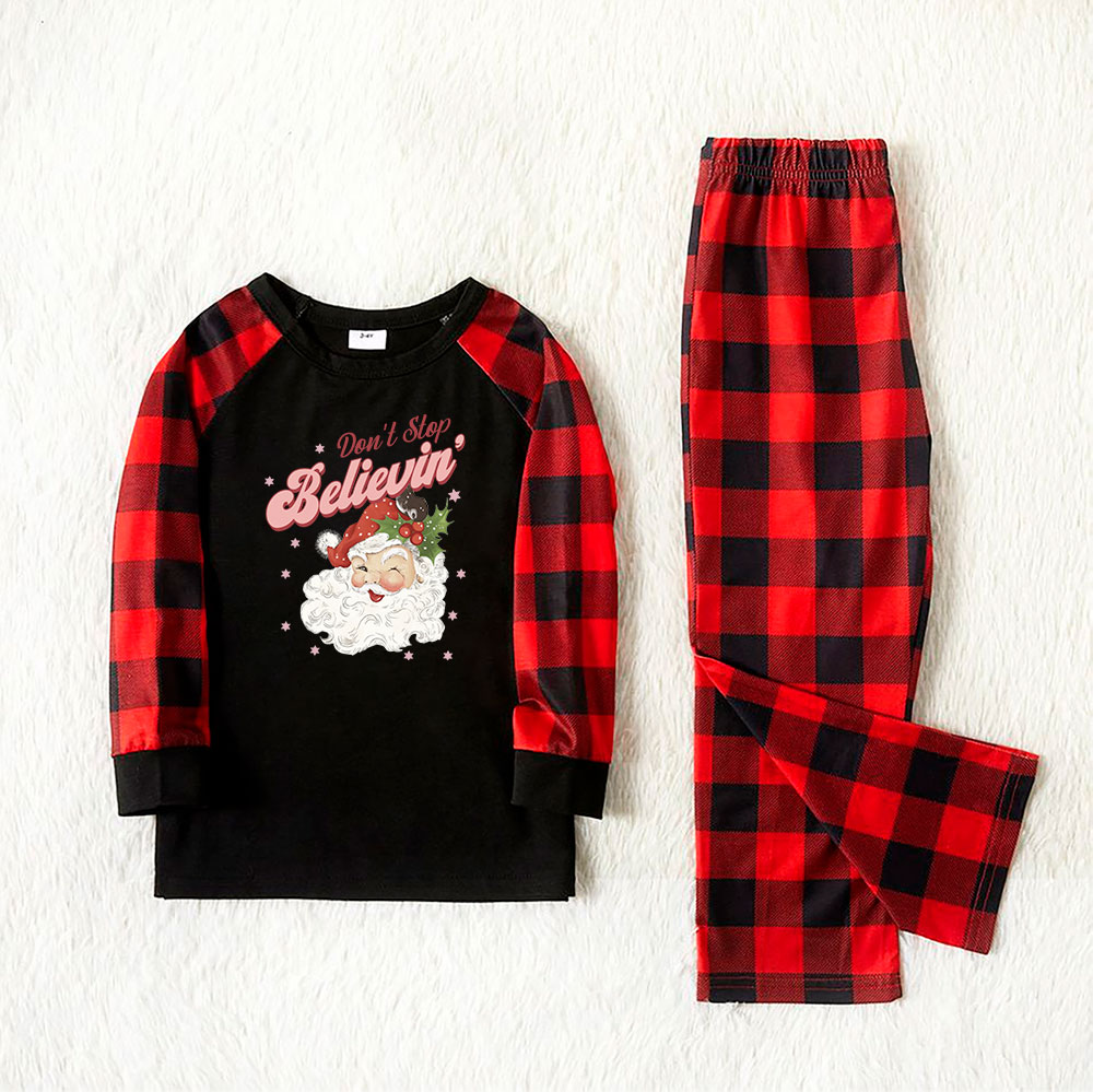 Believe Santa Christmas Pajamas With Plus Size