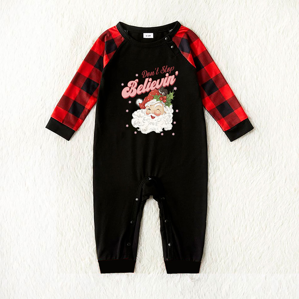 Believe Santa Christmas Pajamas With Plus Size