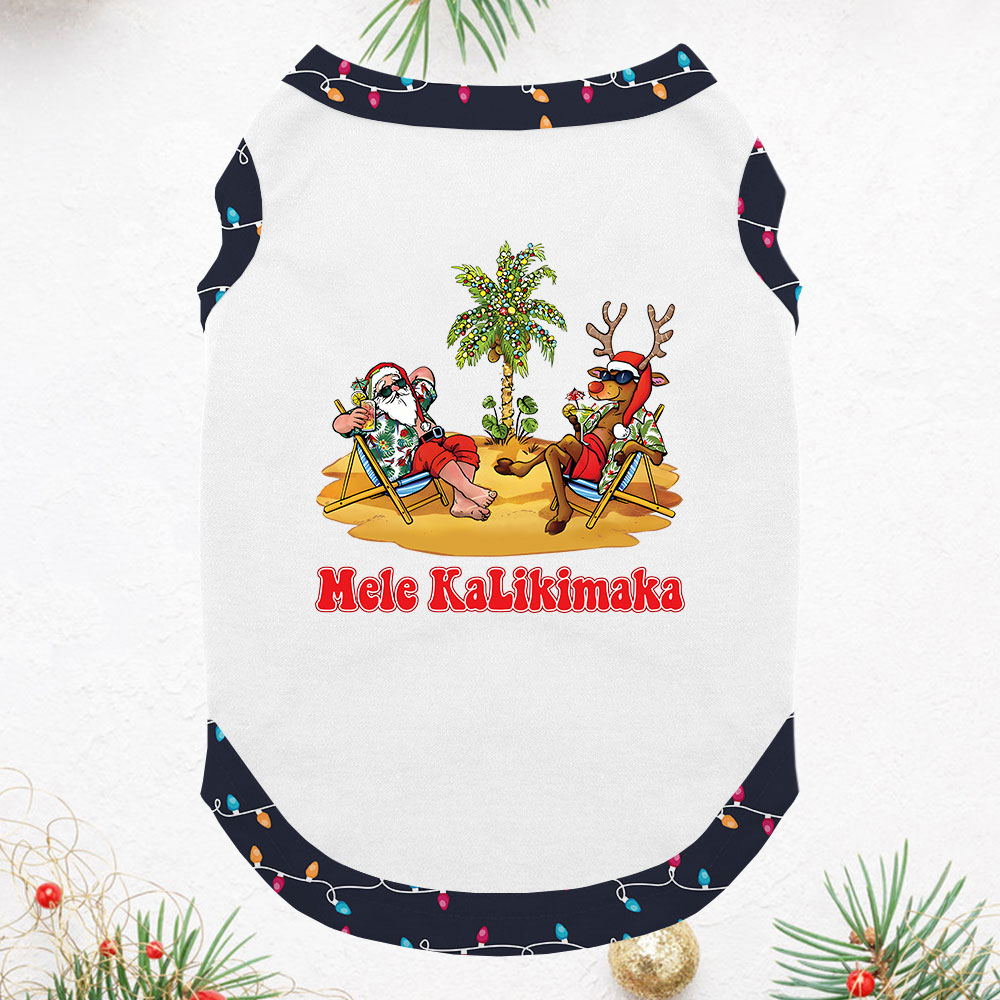 Funny Mele Kalikimaka Tropical Christmas Pjs Short Sleeves Funny Mele Kalikimaka Tropical Christmas Pjs Short Sleeves