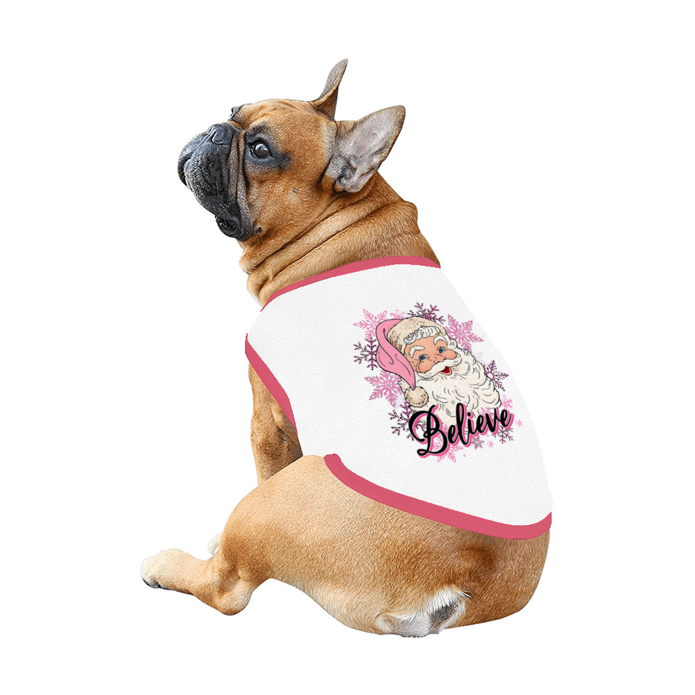 Believe Santa Pink Christmas Holiday Pajamas With Pockets Believe Santa Pink Christmas Holiday Pajamas With Pockets