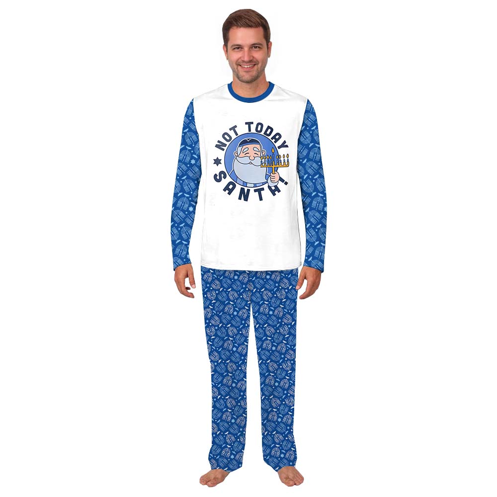 Menorah Hanukkah Pajamas Family Sayings Not Today Santa Menorah Hanukkah Pajamas Family Sayings Not Today Santa