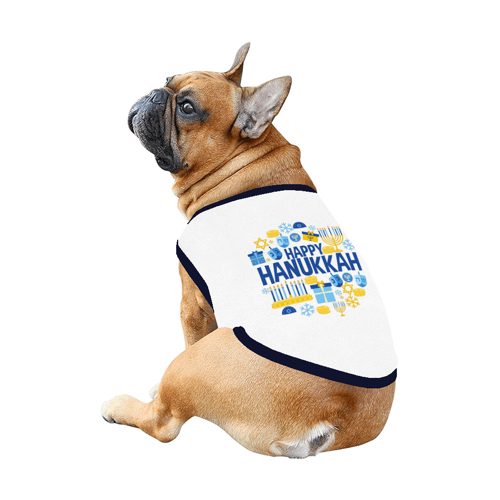 Happy Hanukkah Matching PJs For Family And Dog Blue Happy Hanukkah Matching PJs For Family And Dog Blue