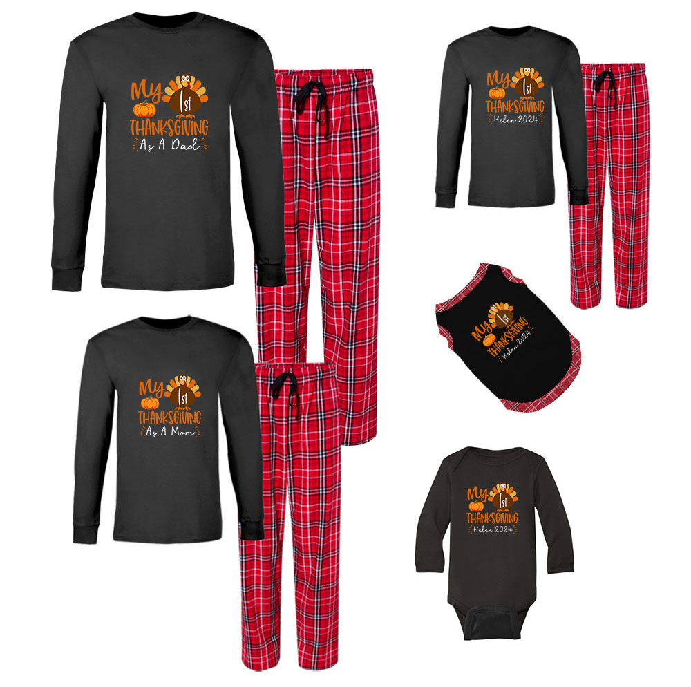 My First Thanksgiving Pajamas For Family And Infant Cotton My First Thanksgiving Pajamas For Family And Infant Cotton
