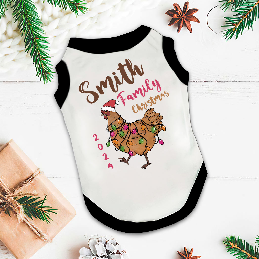 Chicken Design Christmas Pajamas Black And White Chicken Design Christmas Pajamas Black And White
