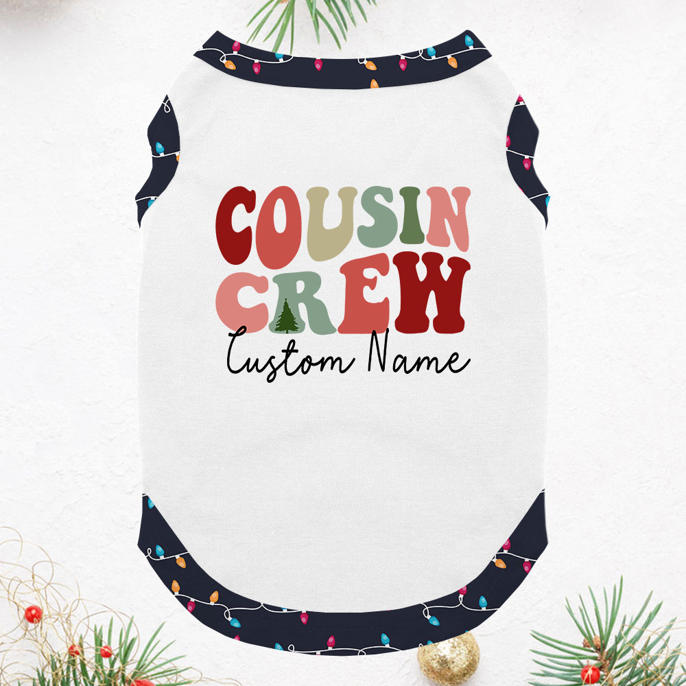 Customzable Name Christmas Pajamas For Cousin Crew Short Sleeves Customzable Name Christmas Pajamas For Cousin Crew Short Sleeves